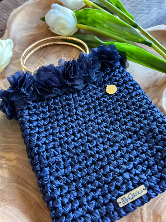 CARTERA AMELIA AZUL MARINO - MACAROLA