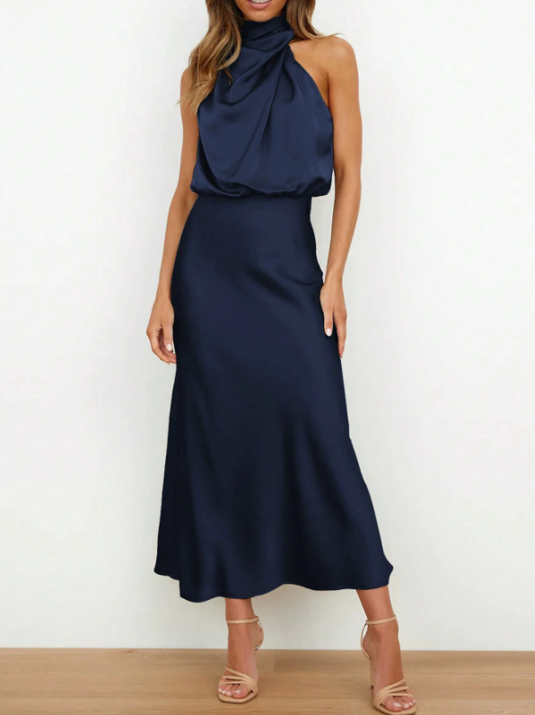 VESTIDO LAIDA AZUL MARINO