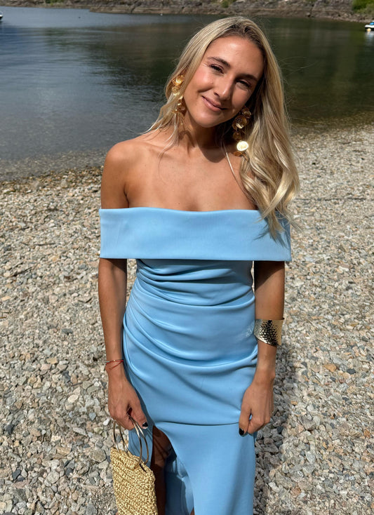 VESTIDO LONDON CELESTE